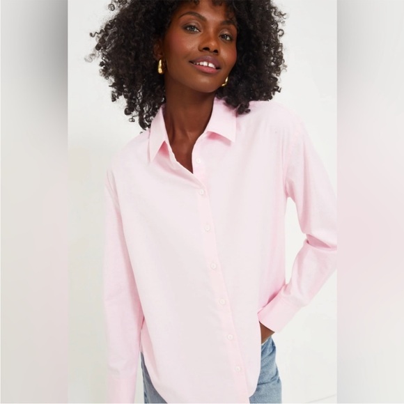 TUCKERNUCK Pink Oxford Nadine Boyfriend Button Down Shirt Womens size XXS - Picture 2 of 9